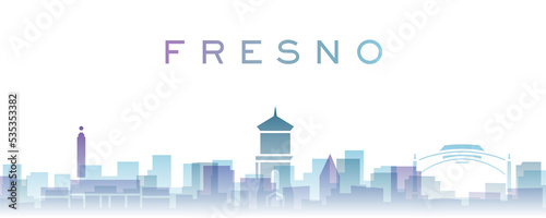 Fresno Transparent Layers Gradient Landmarks Skyline