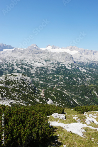 Dachstein mountain glacier, the view from Krippenstein mountain, Austria 
