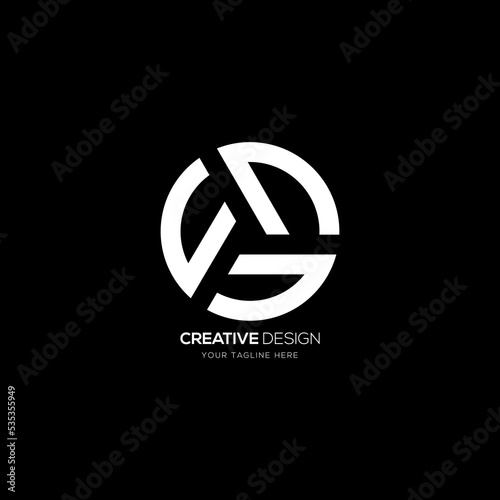Circle letter design A C G creative monogram logo