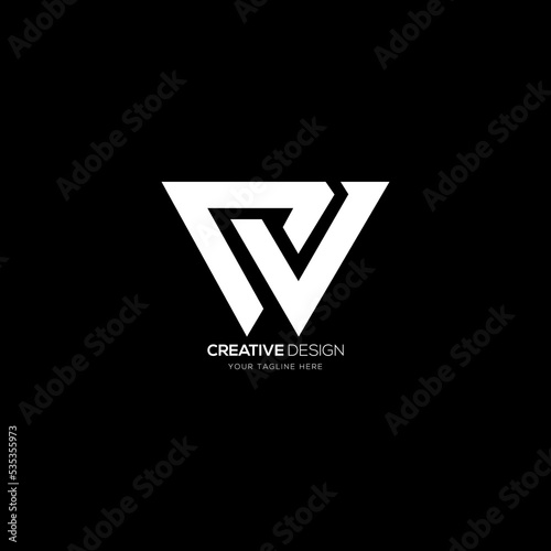 Creative letter C V W monogram logo