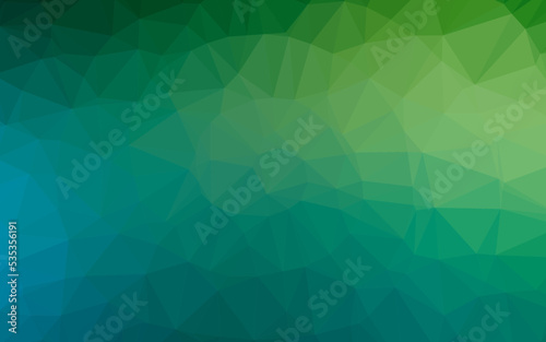 Light Blue, Green vector blurry triangle template.