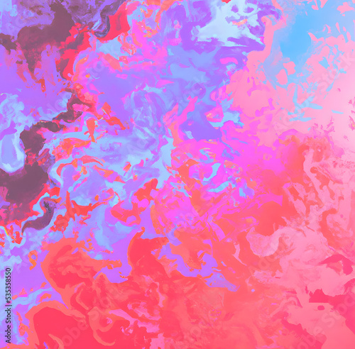 Abstract art liquid paint mixing pastel gradient background swirling together © RobertGabriel