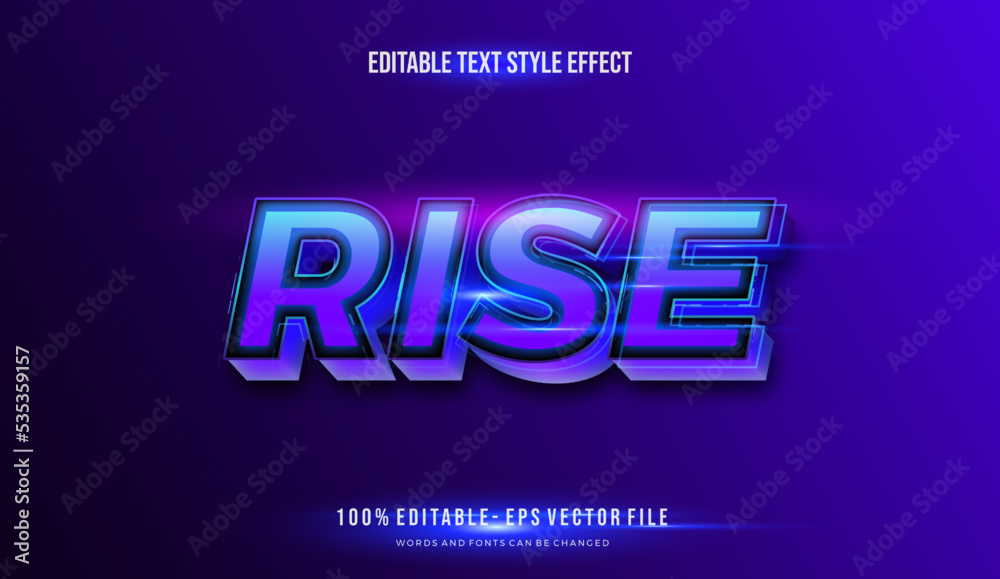 futuristic theme title text style effect. Editable font style. Vector Illustration
