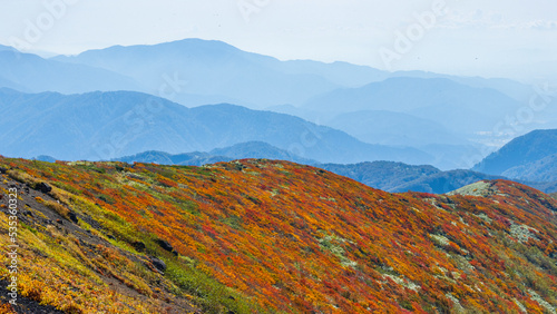 秋田駒ヶ岳　紅葉の稜線　絶景 © Yuuki Kobayashi