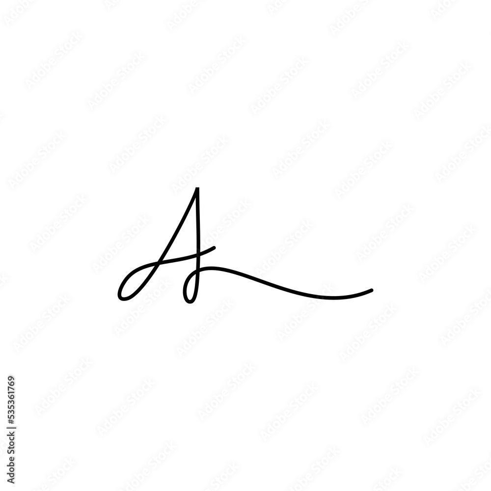 line art letter a logo design line art letter a logo design