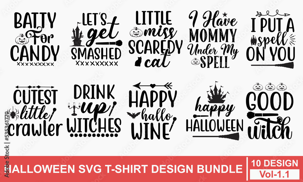 Halloween SVG T-Shirt Design Bundle Vol-1.1