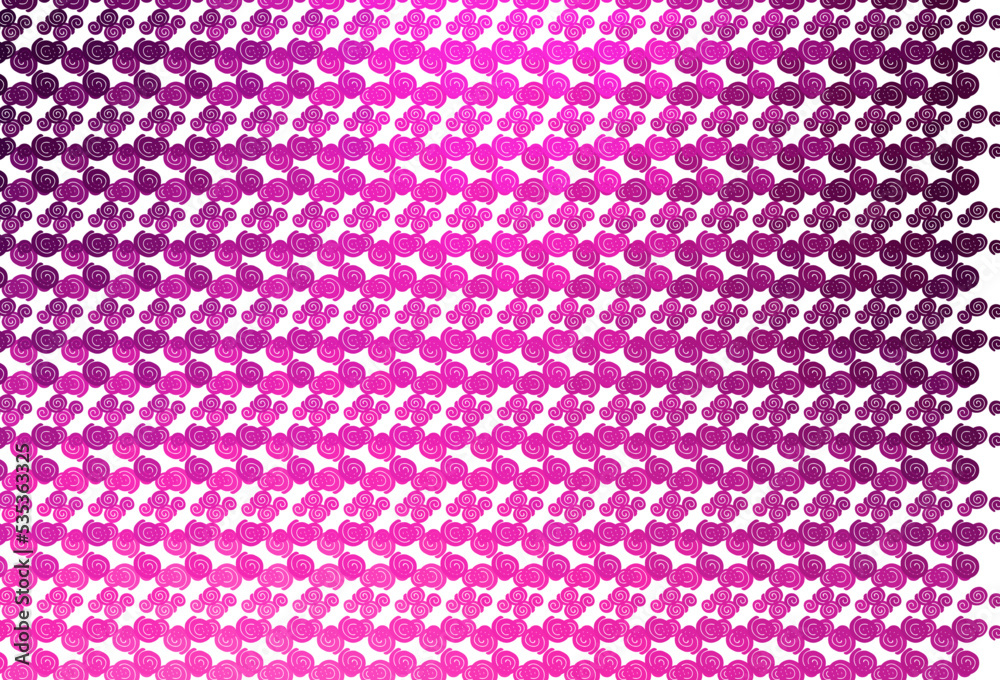 Light Pink vector pattern with curved circles. Light Pink vector pattern with curved circles.