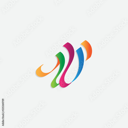 allah arabic calligraphy with gradient color and modern calligraphy style