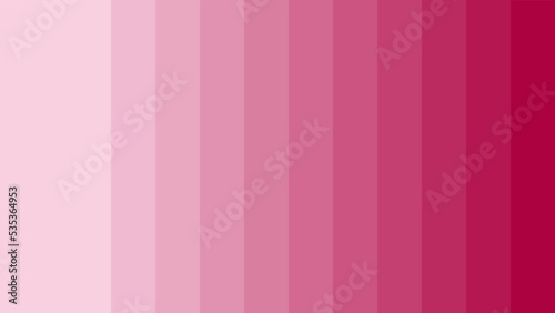 Vector Illustration of color gradient from light pink to dark pink vector. Pink color palette background design. pink color palette vector illustration. Vertical Stripes Background.