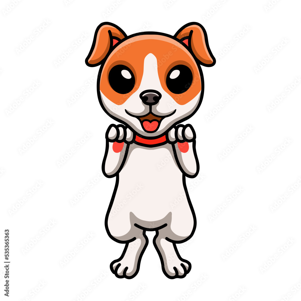 Fototapeta premium Cute jack russel dog cartoon