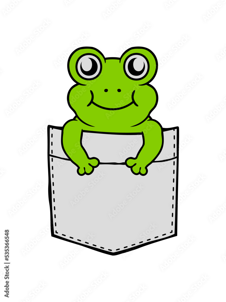 Brusttasche kleiner süßer Frosch Brusttasche kleiner süßer Frosch