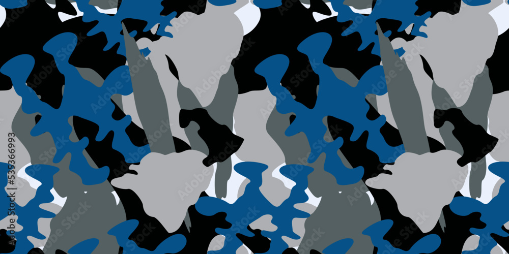Vector graphic of Camouflage seamless pattern background. Fabric textile print template. Seamless Camouflage pattern vector. camouflage military seamless pattern. vector eps10.