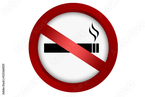 no smoking sign icon on white background photo