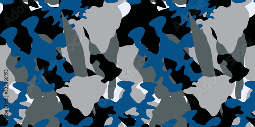 Vector graphic of Camouflage seamless pattern background. Fabric textile print template. Seamless Camouflage pattern vector. camouflage military seamless pattern. vector eps10.