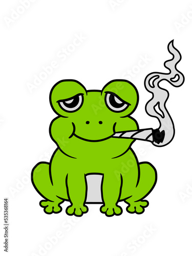 Bekiffter Weed Joint Frosch 