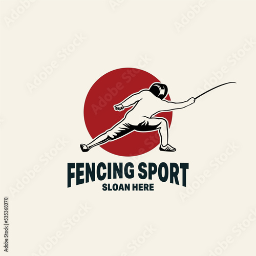 Fencing sport logo design inspiration