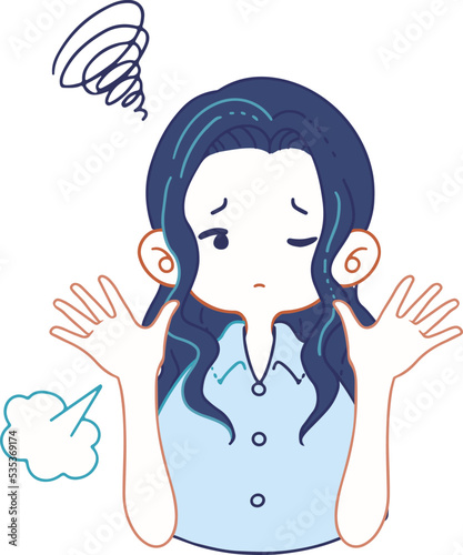 お手上げ状態の人物のベクターイラストレーション