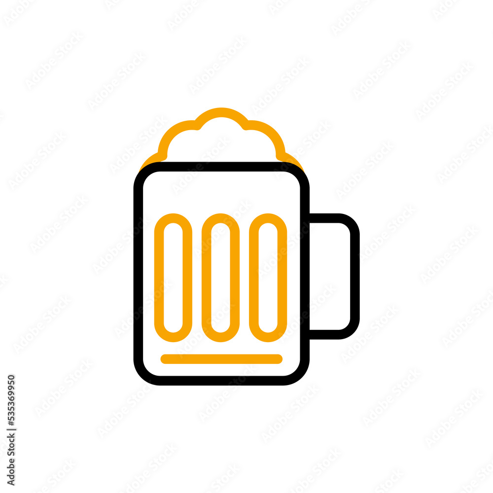 Beer concept line icon. Simple element illustration. Beer concept outline symbol design. Beer concept line icon. Simple element illustration. Beer concept outline symbol design.