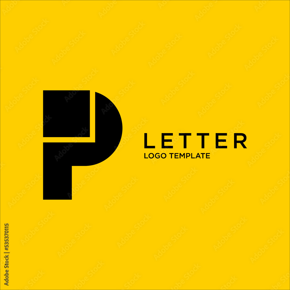 Obraz premium P Letter Logo Design Icon Template