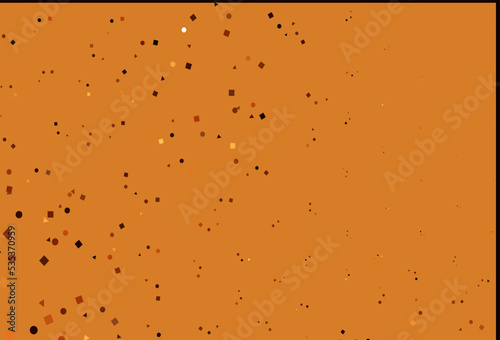 Light Orange vector background with triangles, circles, cubes.