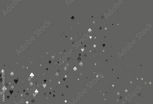 Light Black vector pattern with symbol of cards.