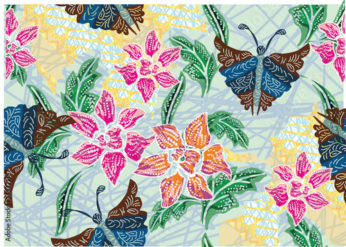 Batik Indonesian: is a technique of wax-resist dyeing applied to whole cloth, or cloth made using this technique originated from Indonesia.