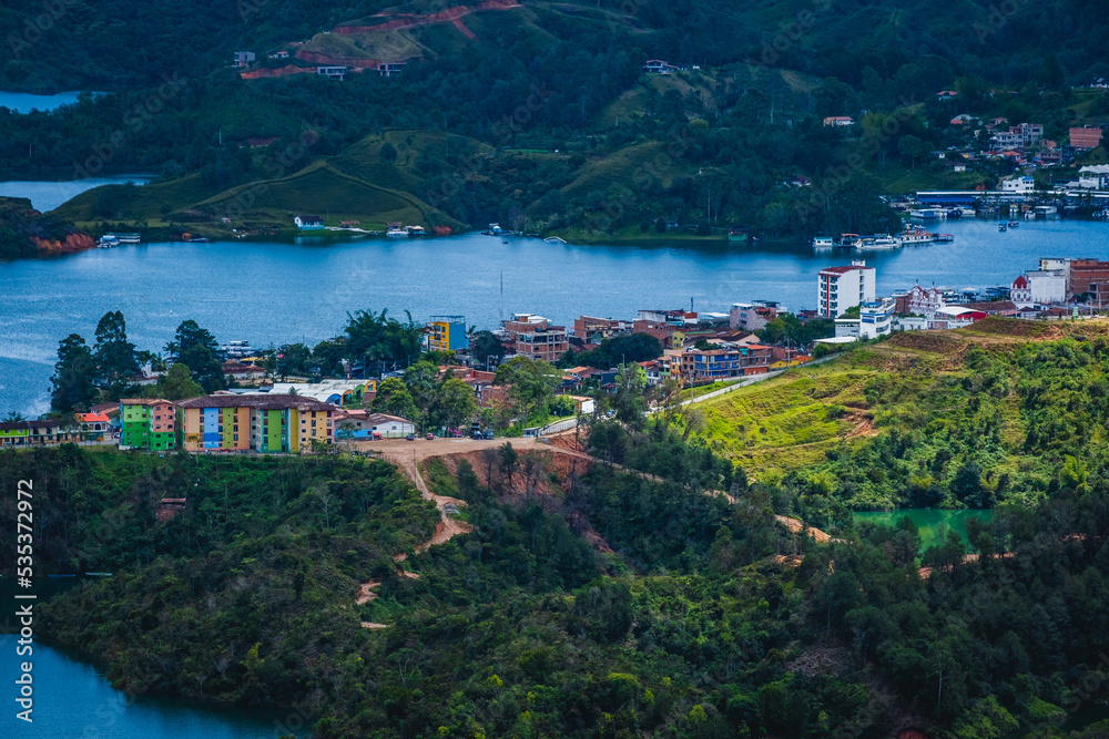 guatape' Colombia Medellin scenic colourful traditional village in Antioquia department