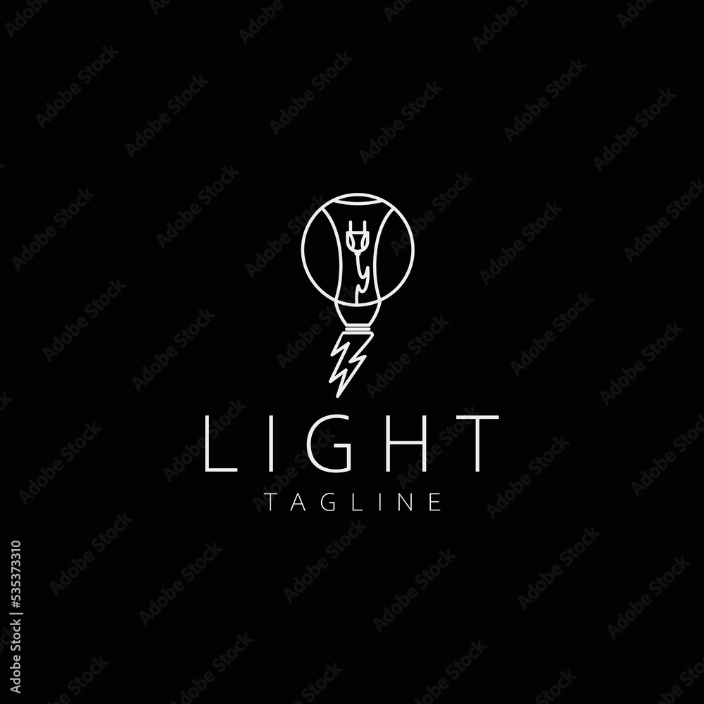 Light logo design icon tamplate