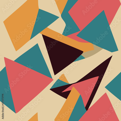 Seamless Pattern Geometric Composition Texture Graphic Vector Design