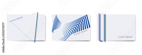 ポストカード/名刺デザインの　テンプレートセット