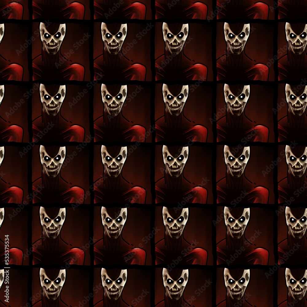 seamless pattern of monster devil cartoon seamless pattern of monster devil cartoon