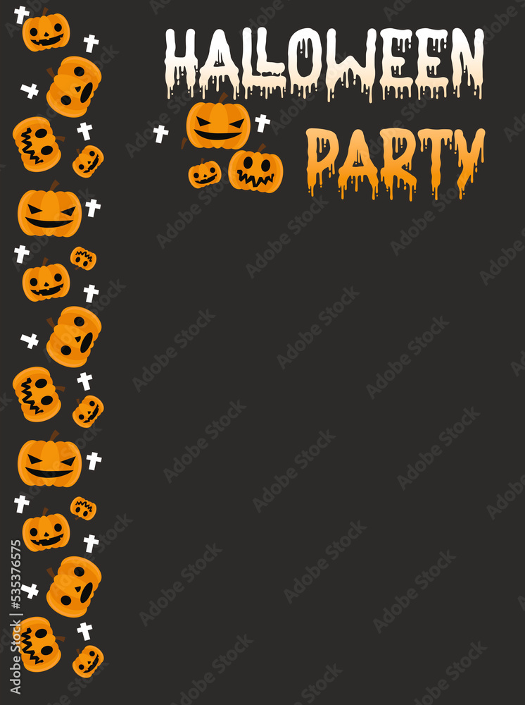 happy halloween party blank greeting card invite tempate invitation