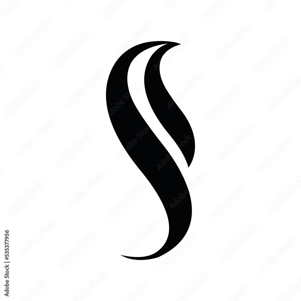 Logo design letter S in the shape of hair for beauty logo Logo design letter S in the shape of hair for beauty logo