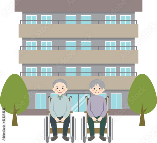 マンション　サービス付き高齢者向け住宅　高齢者　車椅子