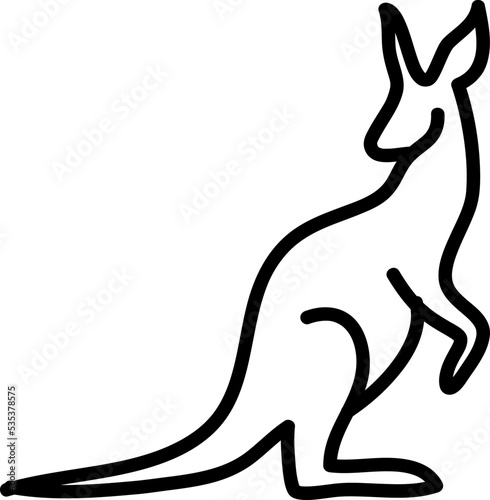  kangaroo line logo icon designs vector illustration on white background