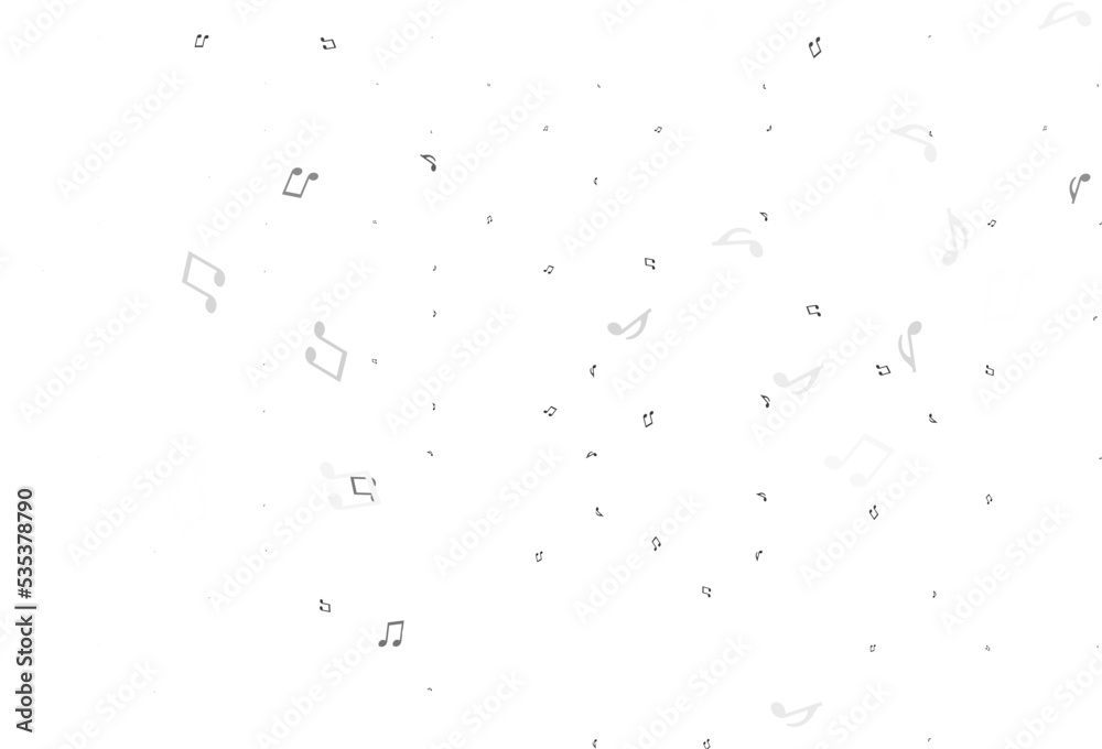 Fototapeta premium Light Black vector texture with musical notes.