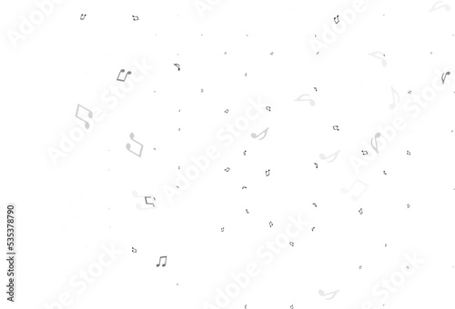 Light Black vector texture with musical notes.