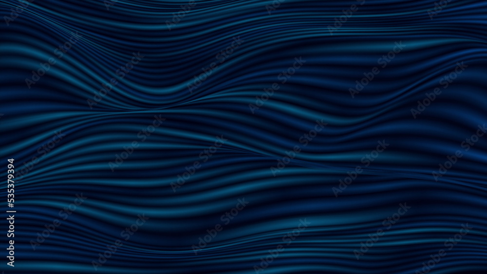 Dark blue smooth blurred liquid waves abstract background Dark blue smooth blurred liquid waves abstract background