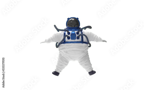 Fototapeta Naklejka Na Ścianę i Meble -  fat astronaut floating