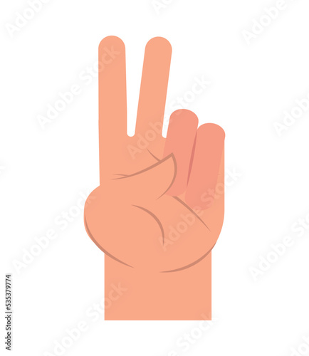 hand peace and love gesture