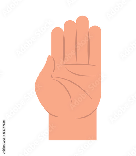 open hand gesture