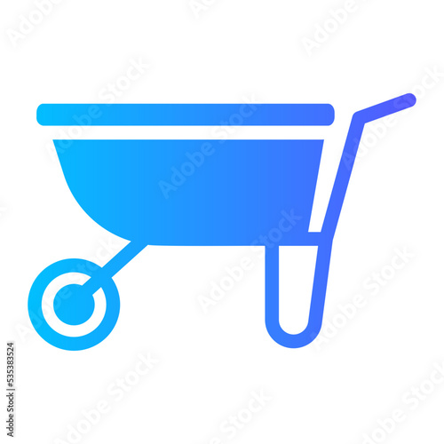 wheelbarrow gradient icon