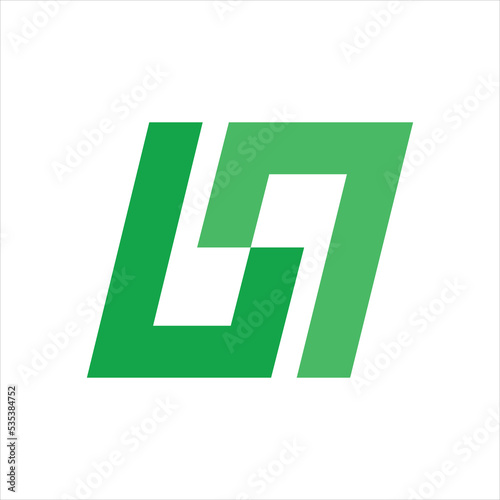 Abstract minimalis logo design. L or 7 logo design