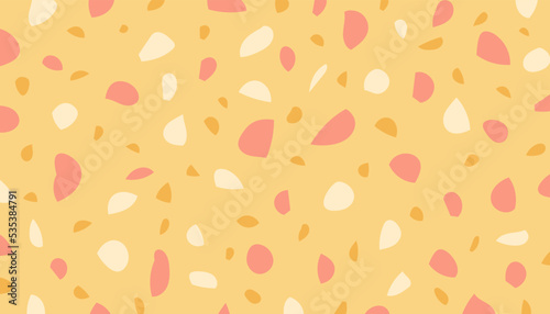 Terrazo background abstract yellow and pink vector