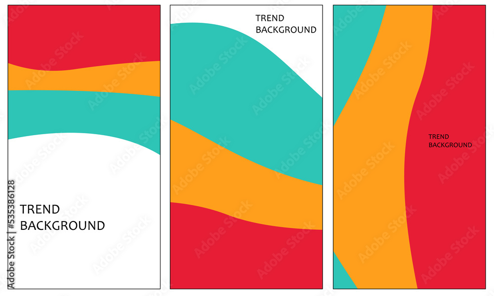 Fototapeta premium Trendy editable template for social network stories, vector illustration. background design