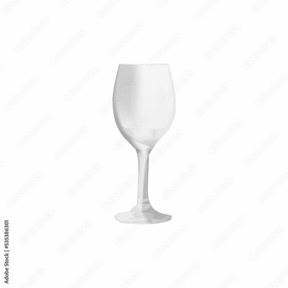 empty glass isolated on white