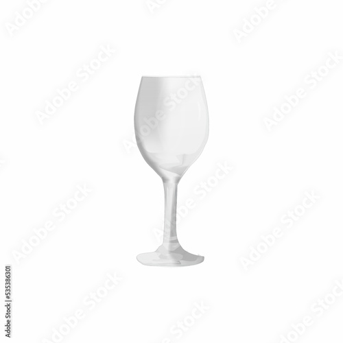 empty glass isolated on white