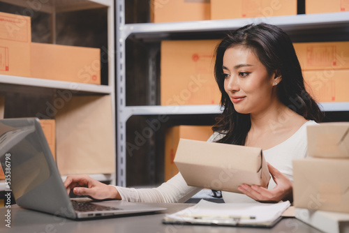 Asian woman e-business entr...