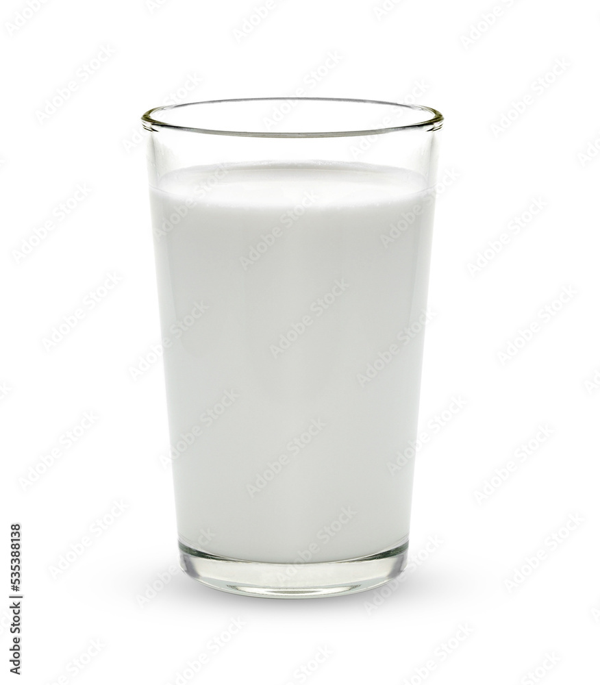 Fresh milk in the glass on transparent png - obrazy, fototapety, plakaty 