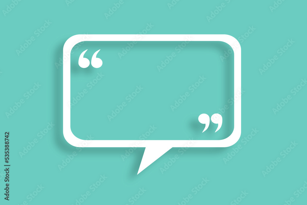 white quote in frame on blue background For customer reviews and product testimonials, report, presentation white quote in frame on blue background For customer reviews and product testimonials, report, presentation